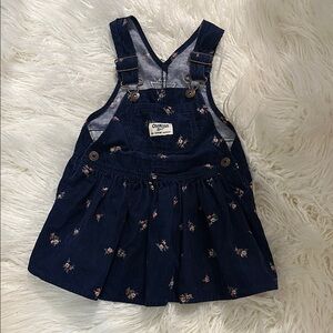 OshKosh B'gosh Dark Blue Floral Overalls